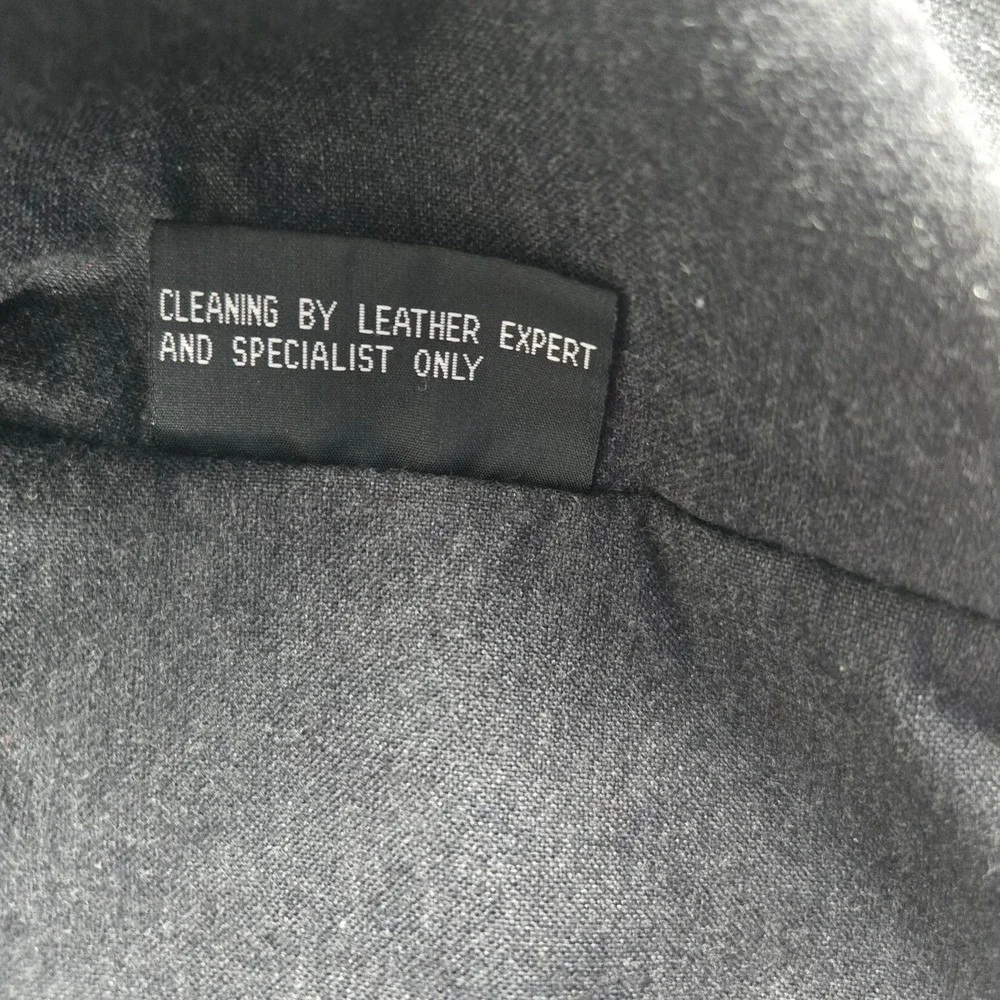 IZOD Leather Jacket Mens Medium‎ Black Full Zip Classic Minimalist Coat